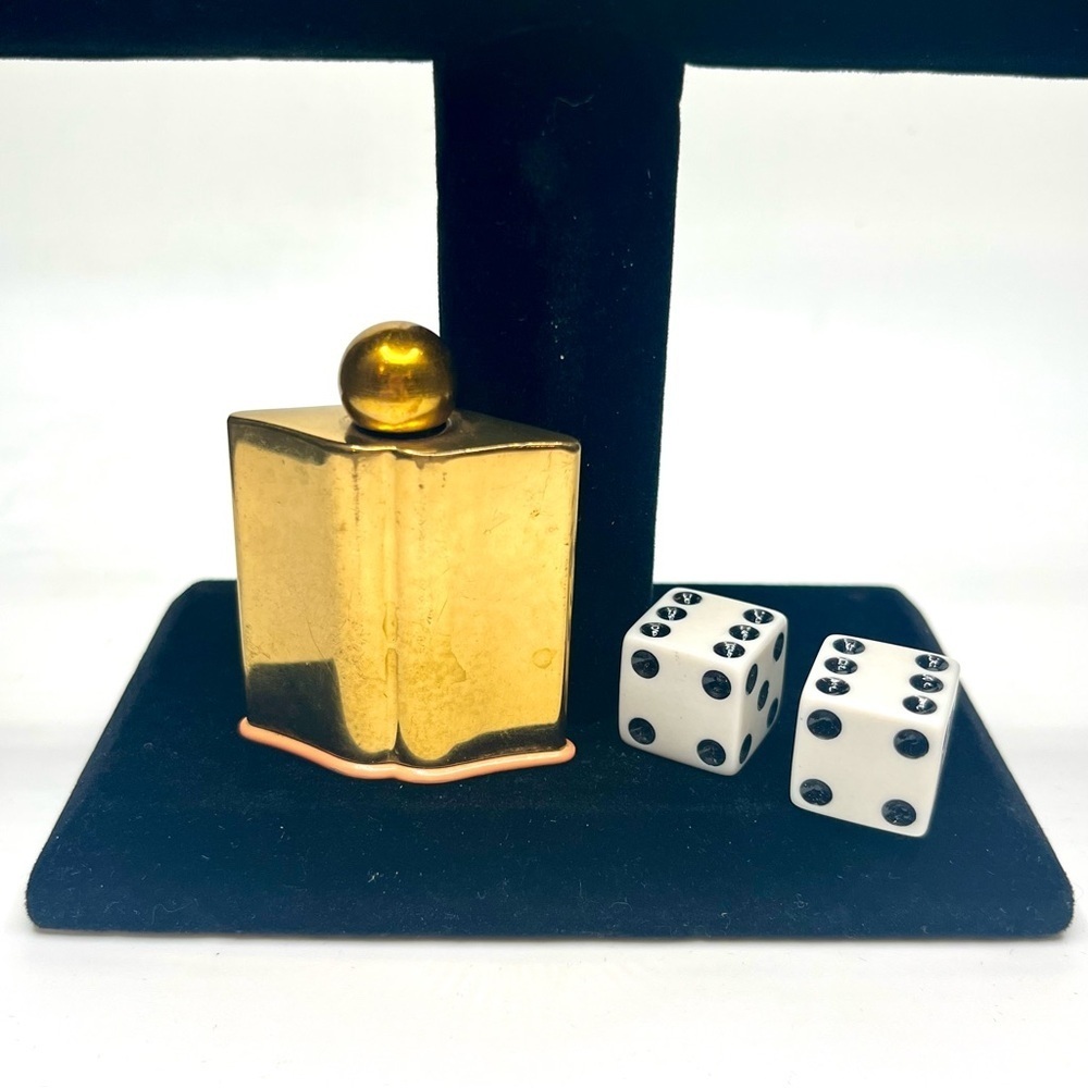 Vintage Coty L’Origan Perfume Bottle Gold Tone Art Deco Vanity Decor - Picture 5 of 8